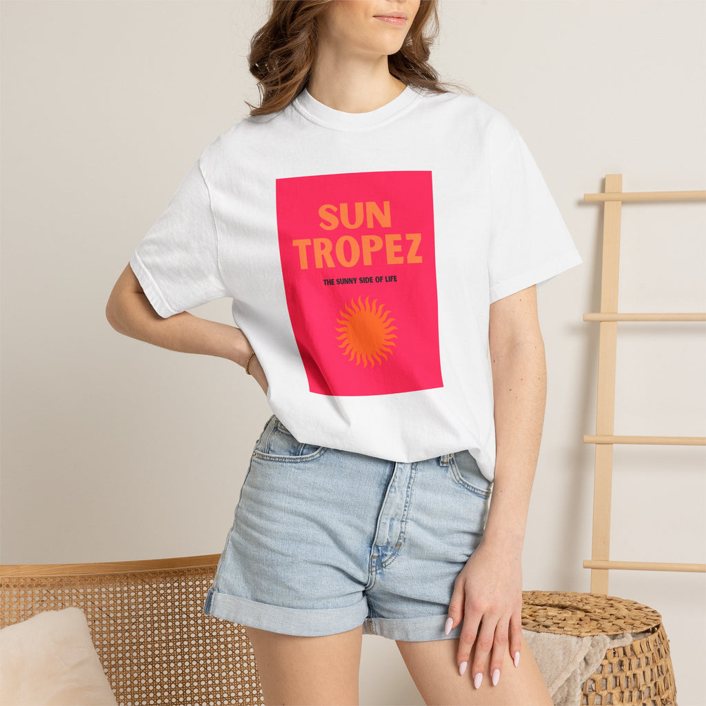 Sun Tropes Graphic T-Shirt — Retro Pink Sun Design