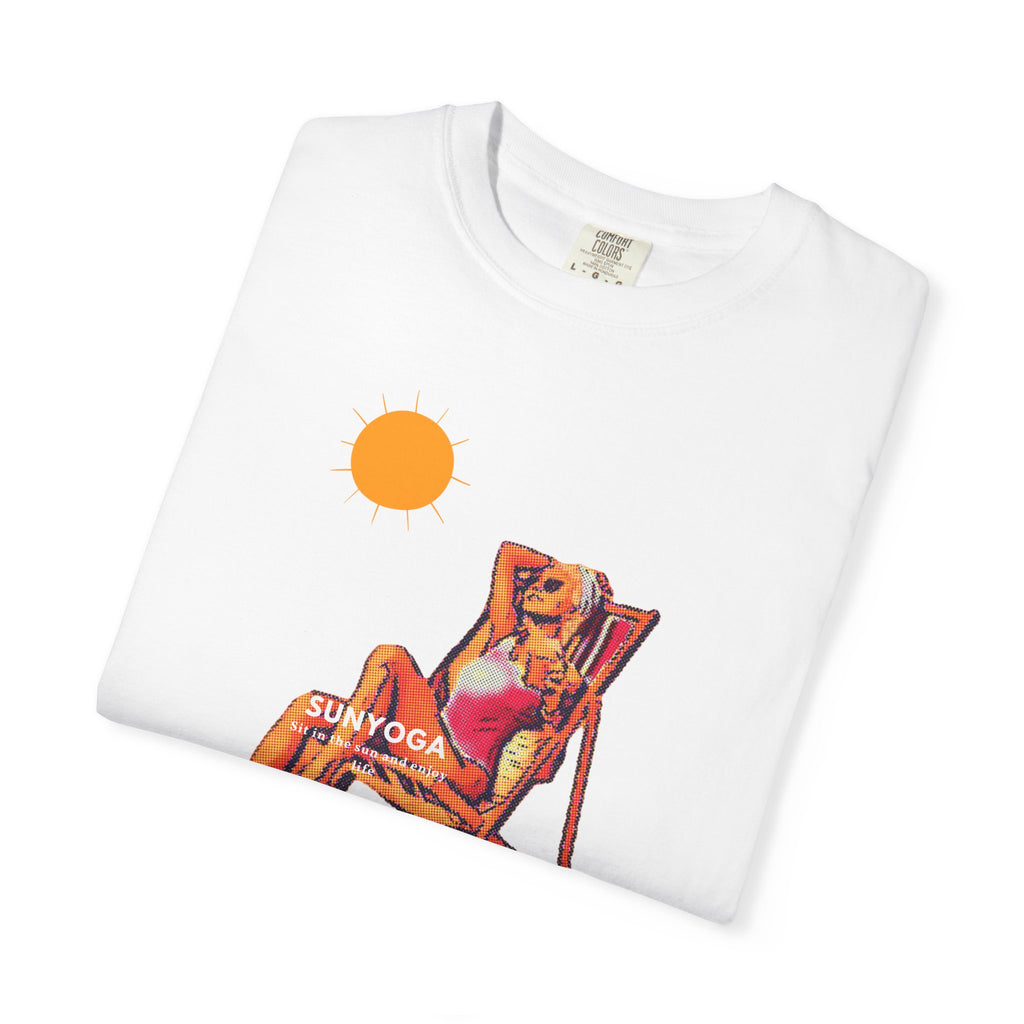 Beach Lounge Graphic T-Shirt — 'Sunkissed' Deck Chair Design