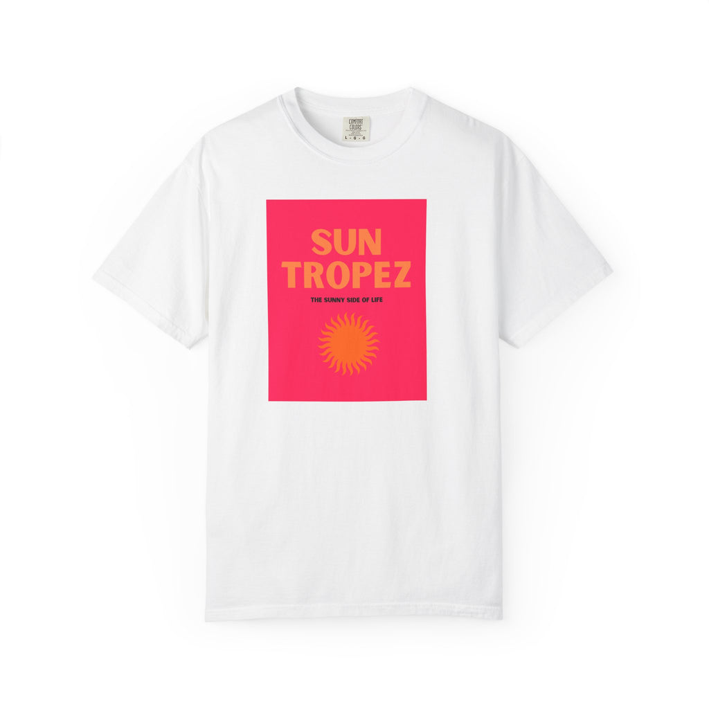 Sun Tropes Graphic T-Shirt — Retro Pink Sun Design