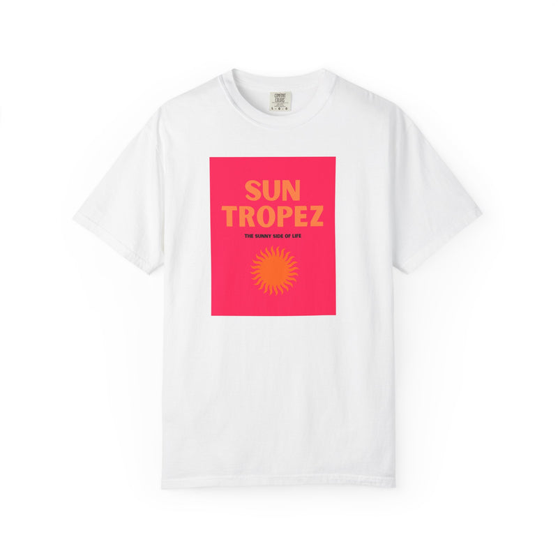 Sun Tropes Graphic T-Shirt — Retro Pink Sun Design