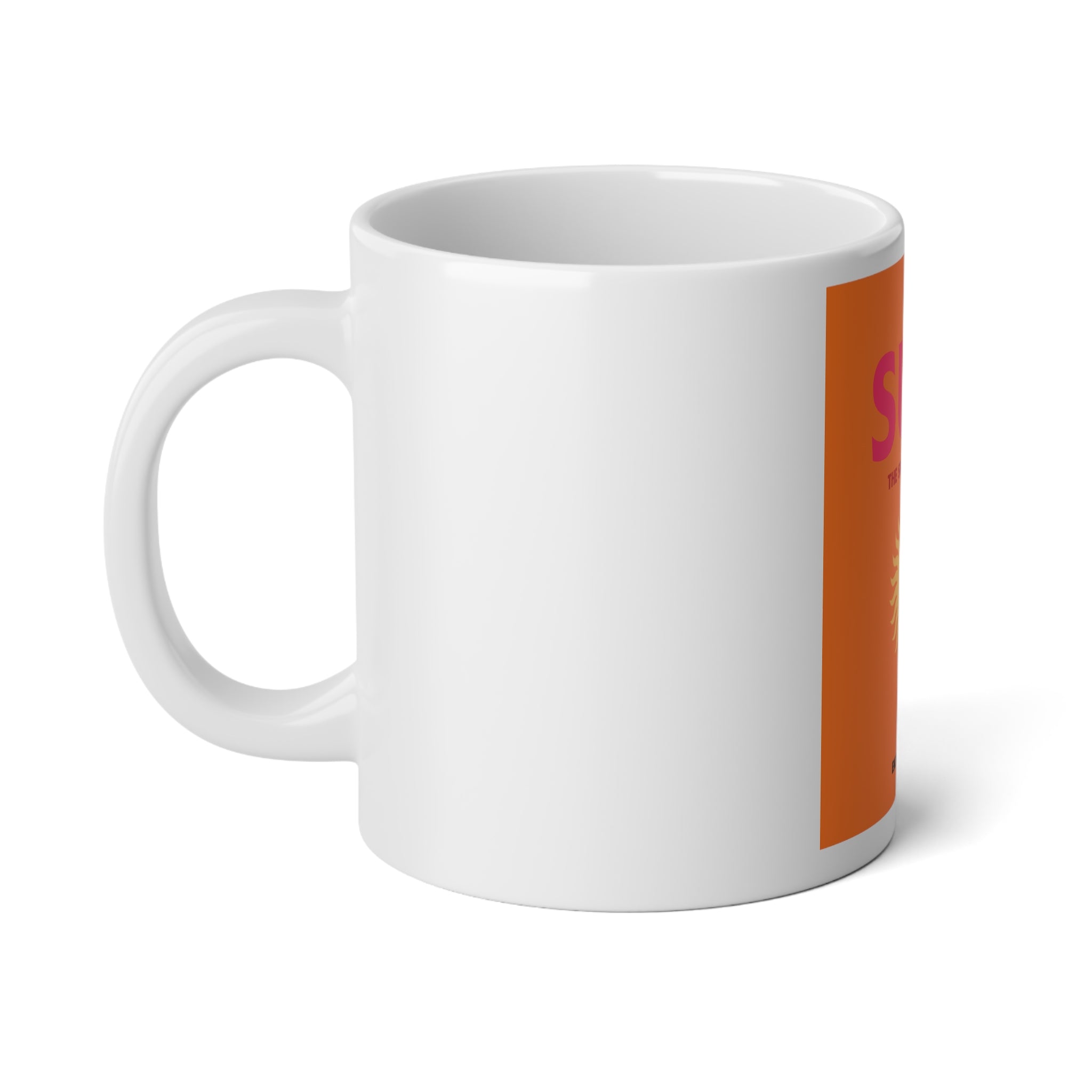 20oz Jumbo Mug — "SUN: The Sunny Side of Life" Bright Orange Coffee Cup