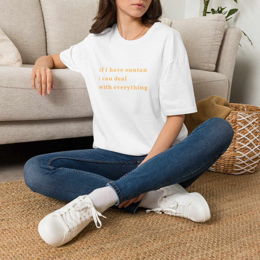 If I Have Suntan T-Shirt — Minimalist Summer Quote Tee