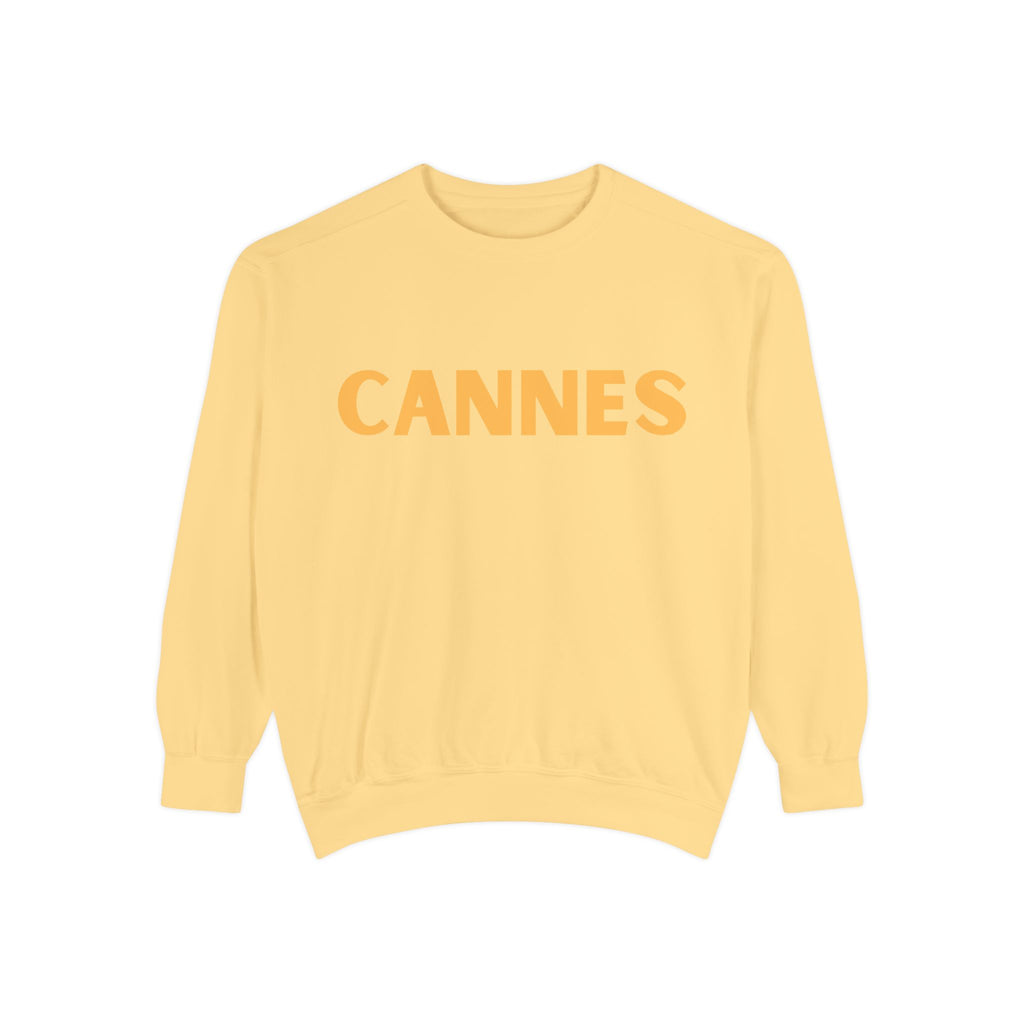 Cannes Crewneck Sweatshirt — Retro Bold Text Pullover