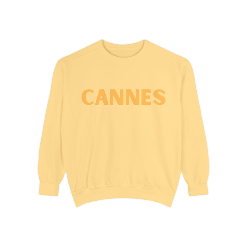 Cannes Crewneck Sweatshirt — Retro Bold Text Pullover