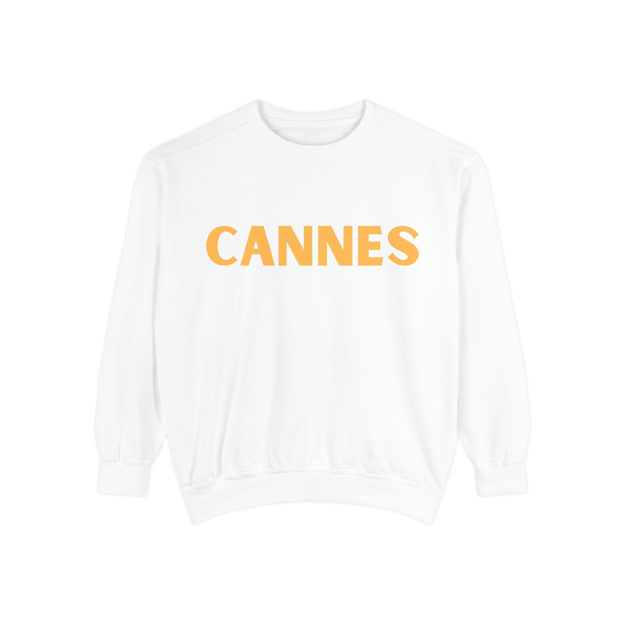 Cannes Crewneck Sweatshirt — Retro Bold Text Pullover