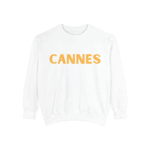 Cannes Crewneck Sweatshirt — Retro Bold Text Pullover