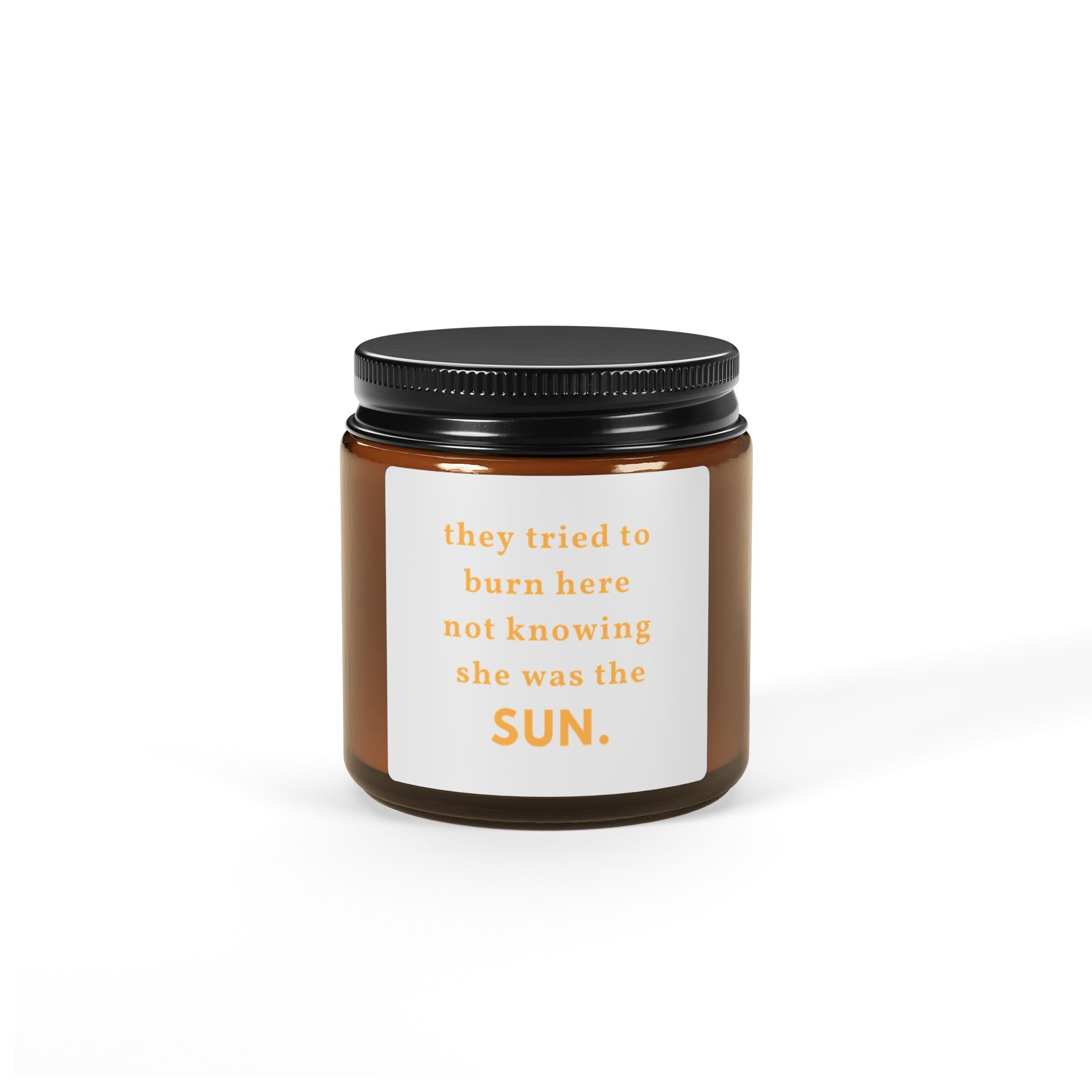 Soy Candle — "She Was the Sun" Amber Jar Scented Candle
