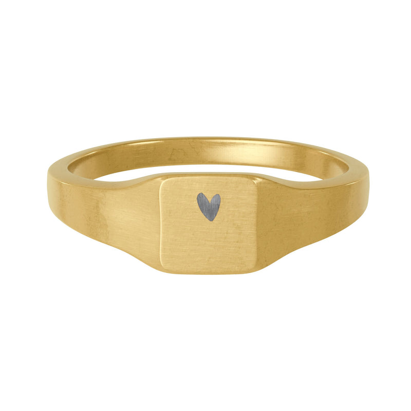 Siegelring mit Gravur, 18K Gold