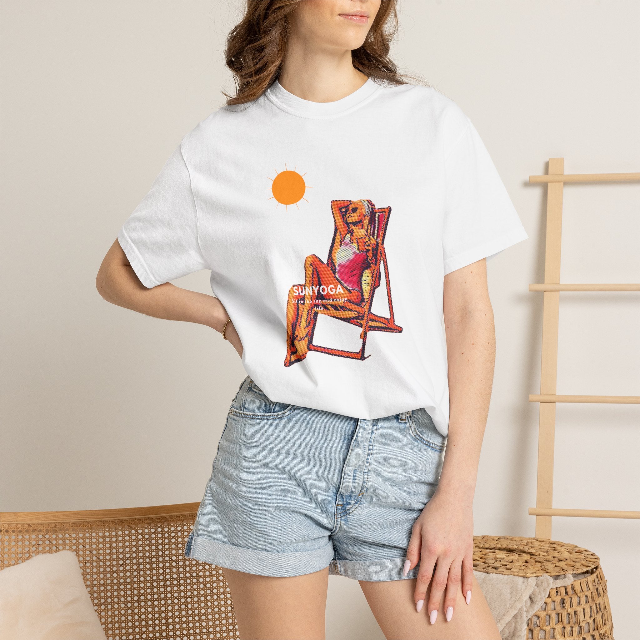 Beach Lounge Graphic T-Shirt — 'Sunkissed' Deck Chair Design